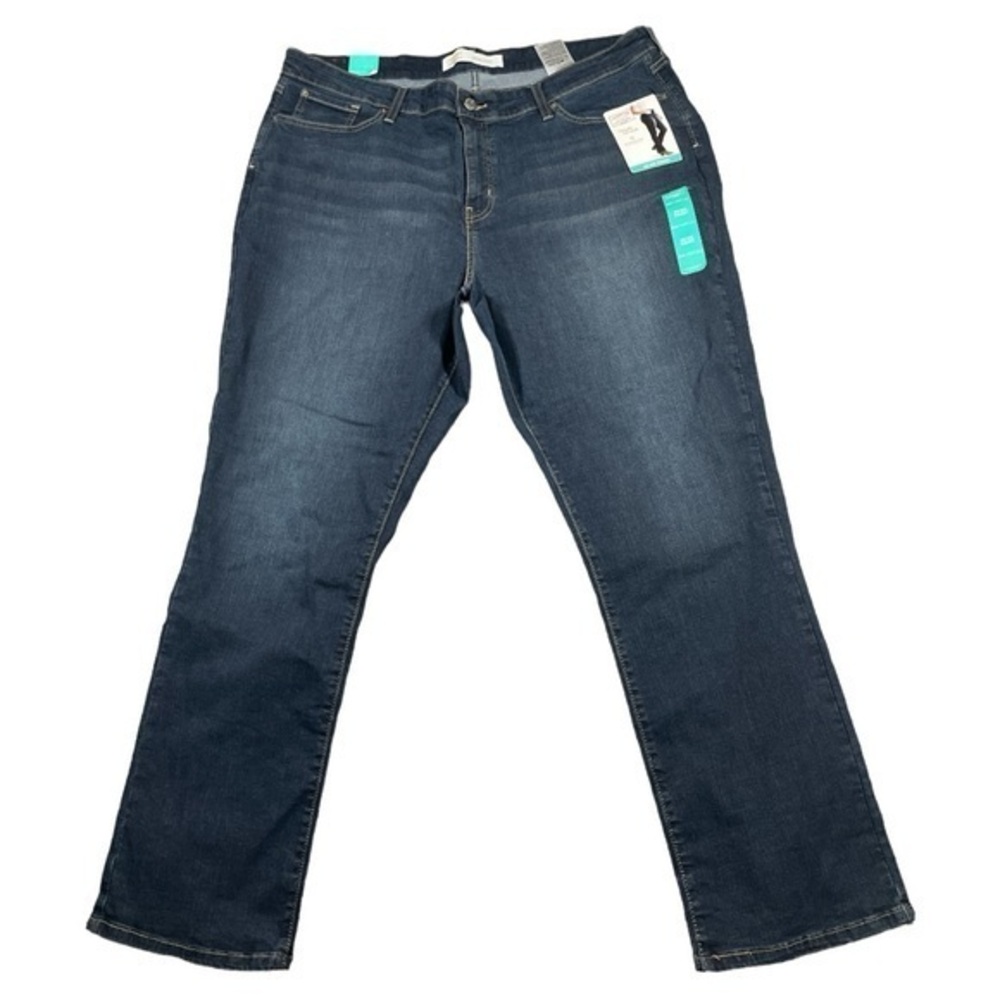 Signature Levi Strauss Women’s Mid Rise Straight Jeans Stretch 24M W37 L32 NWT